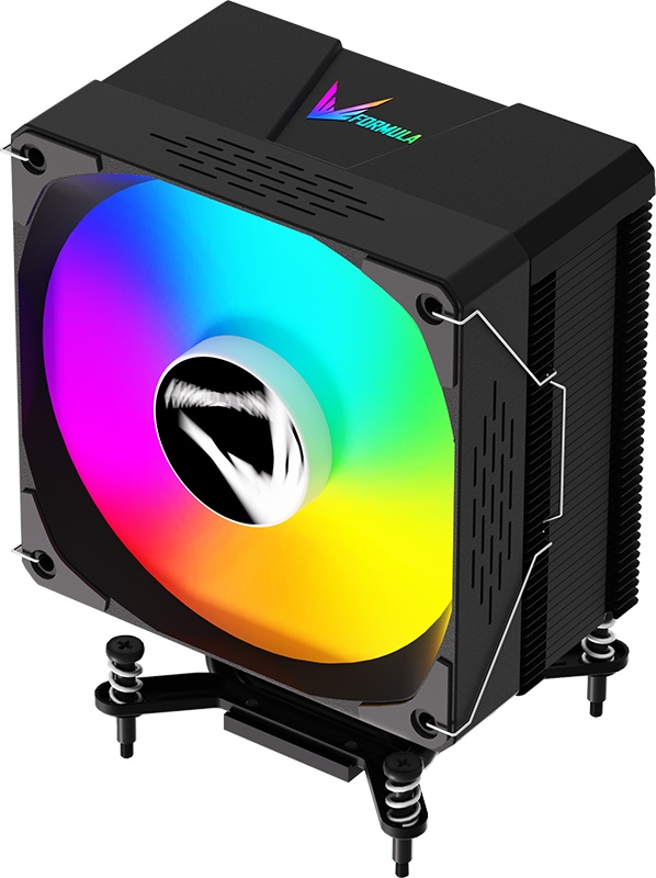 Кулер Aerocool / Formula Ice Burg EX ARPW 6P ARGB черный 120мм алюминий+медь 1600rpm 34db 4-pin 220W