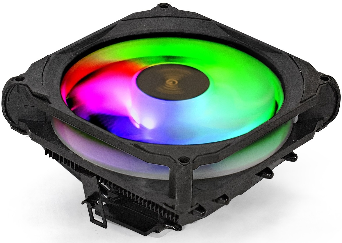 Кулер для процессора ExeGate Dark Magic EE400XL-PWM.RGB черный, 120 мм, алюминий, 2000 об/мин, 24 дБ