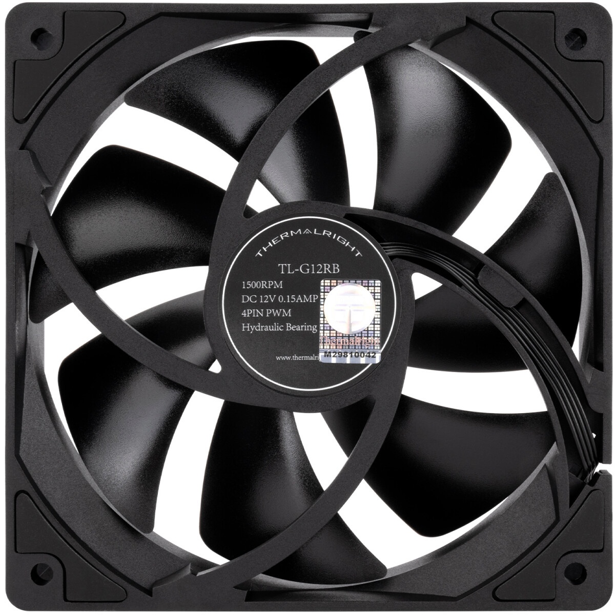 Вентилятор для корпуса Alseye S120-F черный, 120 мм, 1700 об/мин, 33.8 дБ, 4 pin