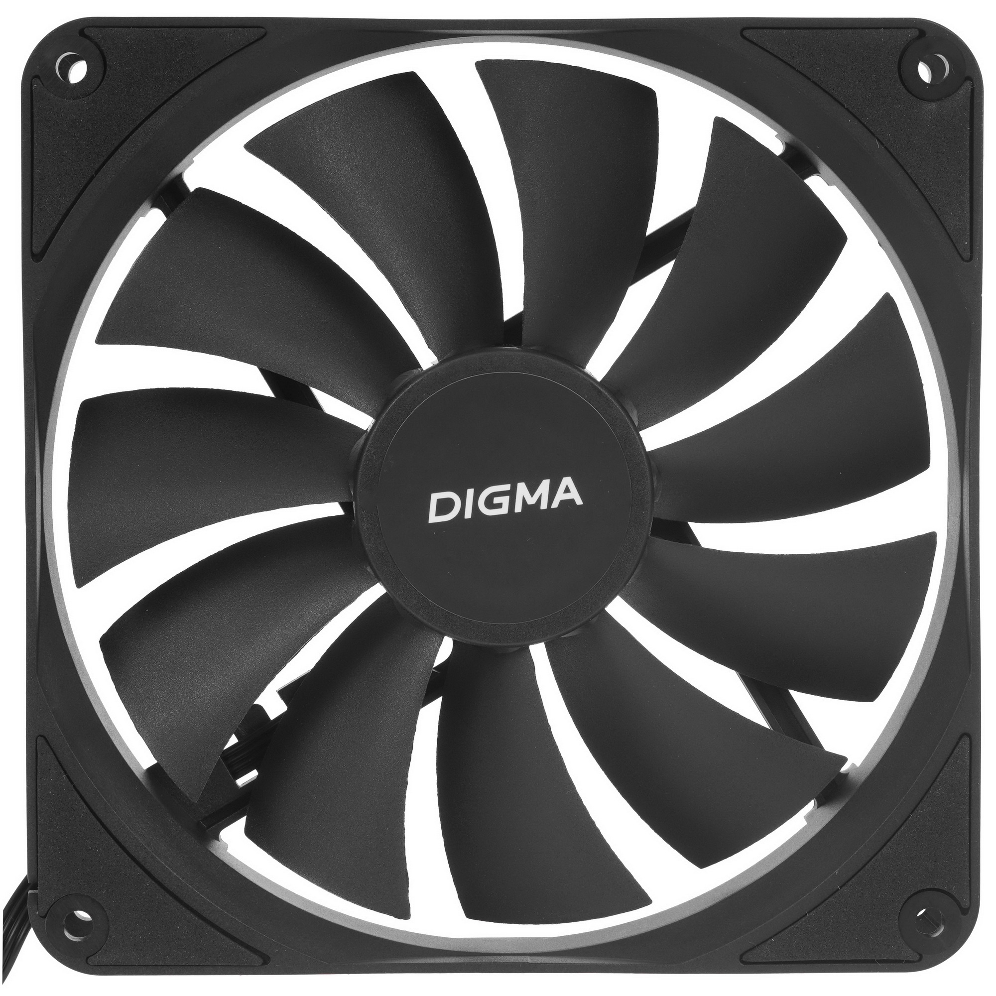 Вентилятор для корпуса Digma DFAN140PWM-1BK черный, 140 мм, 1500 об/мин, 28 дБ, 4 pin