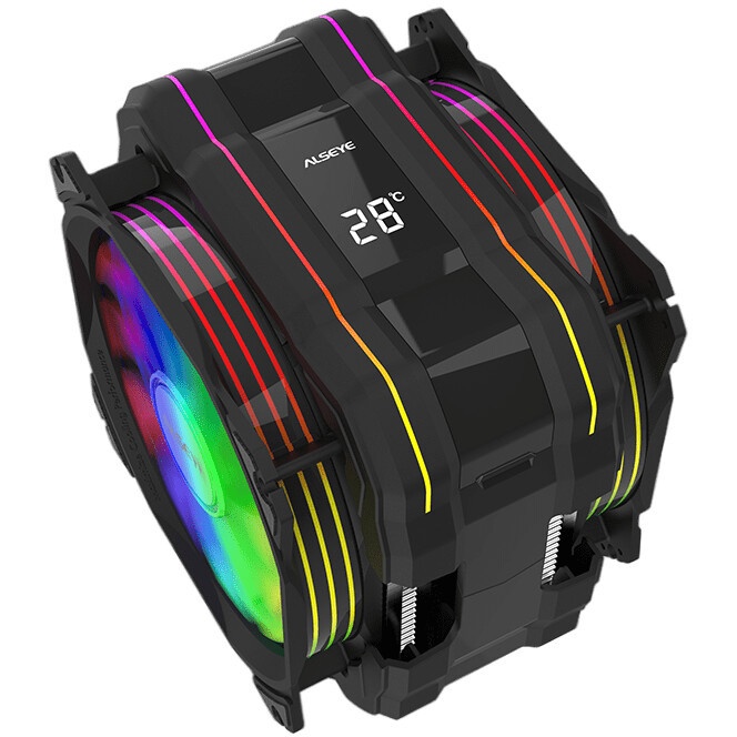 Кулер для процессора Alseye N120-W белый, 120 мм, алюминий/медь, 1800 об/мин, 4 pin, 180 Вт, 156 мм