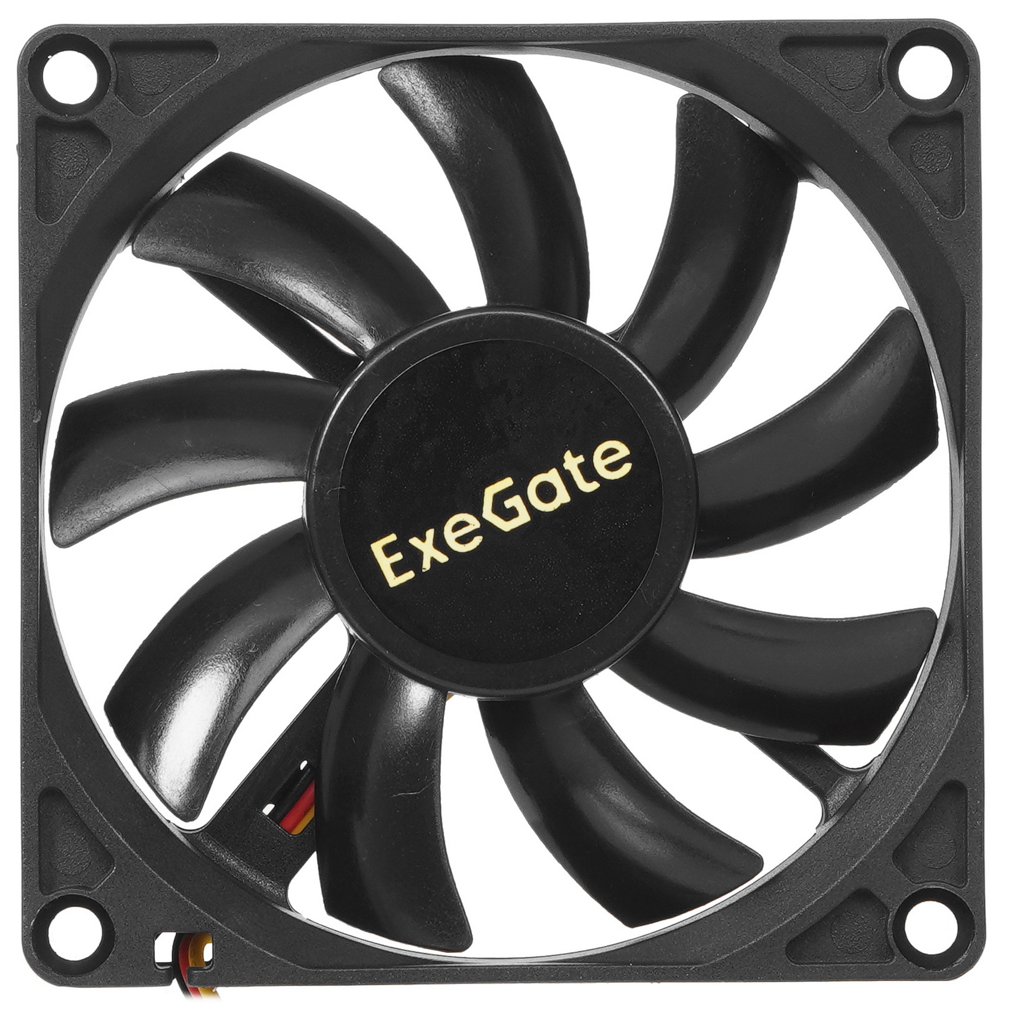 Вентилятор для корпуса ExeGate ExtraSilent ES08015B3P черный, 80 мм, 1700 об/мин, 17 дБ, 3 pin