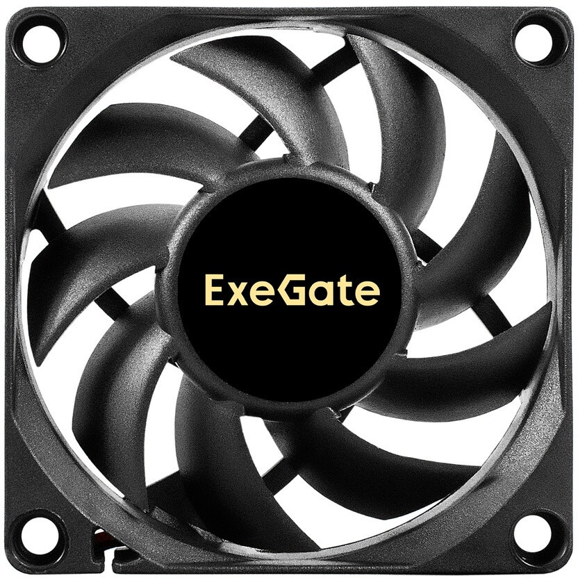 Вентилятор для корпуса ExeGate ExtraSilent ES07025S3P черный, 70 мм, 2300 об/мин, 25 дБ, 3 pin