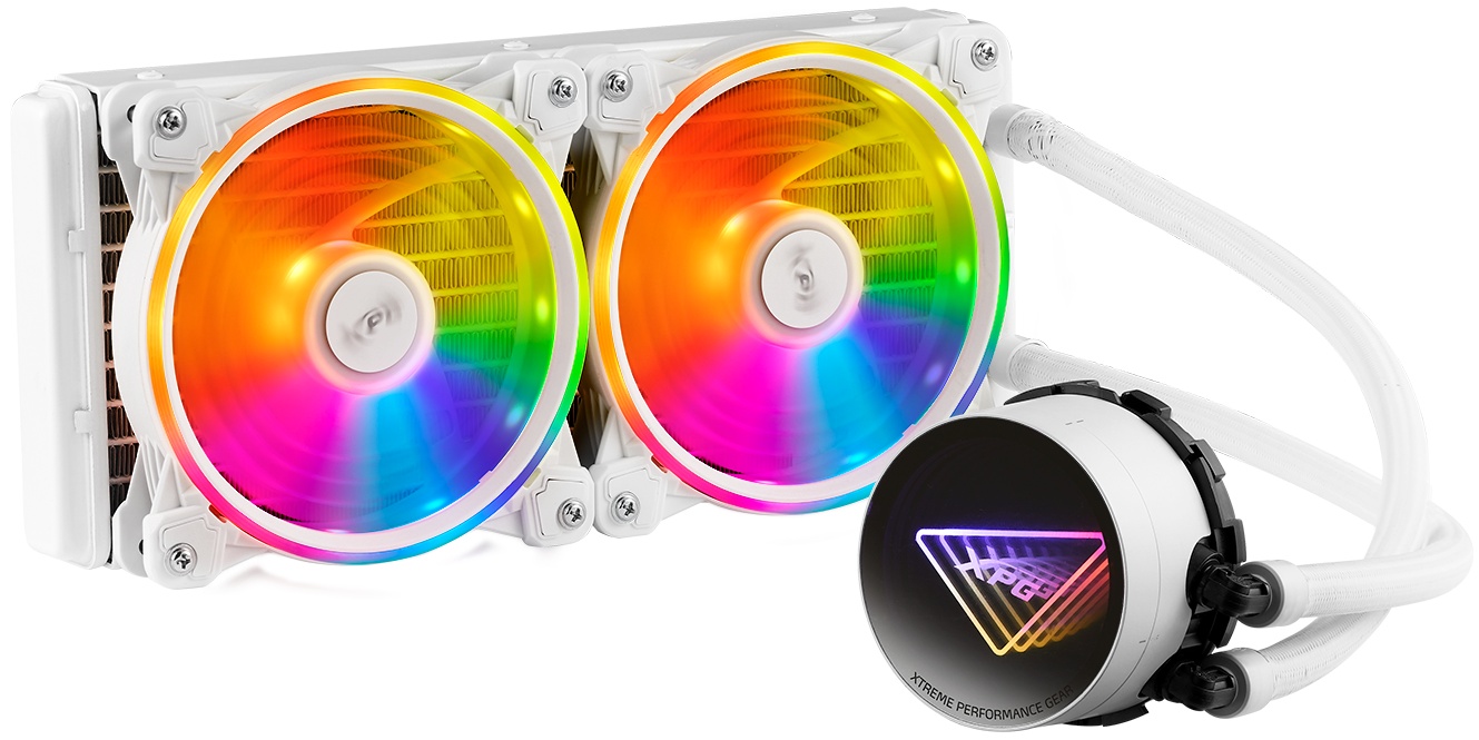 Жидкостная система охлаждения XPG Levante X 240, белый 120мм алюминий+медь 2000rpm 18.17db 4-pin 250