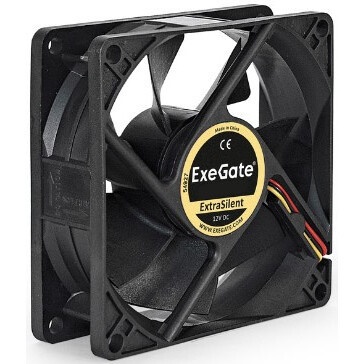 Вентилятор для корпуса ExeGate EX08015S4P-PWM черный, 80 мм, 2500 об/мин, 25.5 дБ, 4 pin