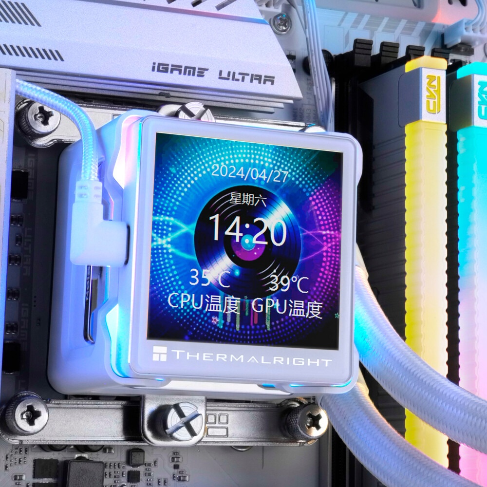 Система жидкостного охлаждения Thermaltight Aqua Elite 120 V3 (120mm, Black, ARGB/ Fans: 1x120mm, 66