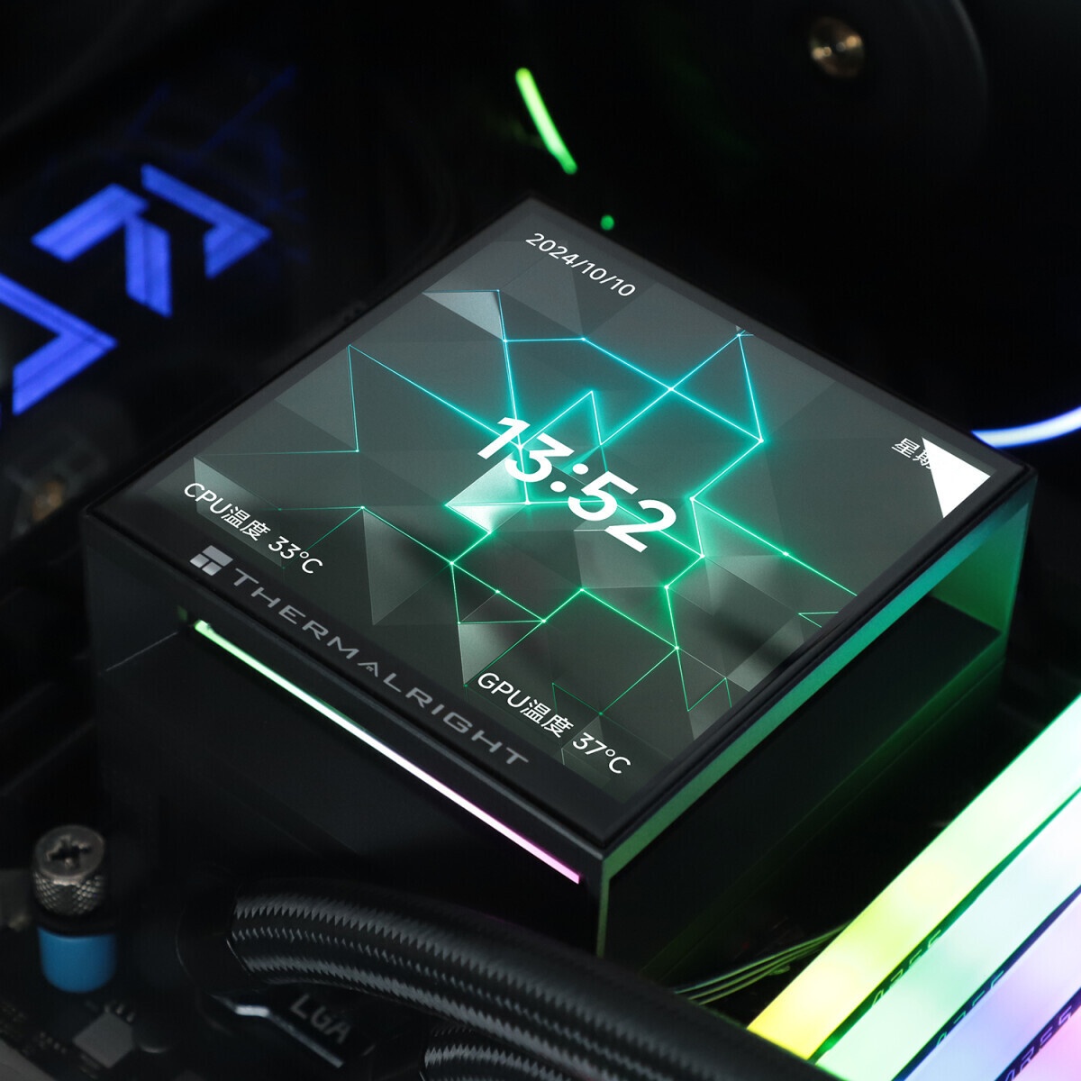 Система жидкостного охлаждения Thermaltight Aqua Elite 120 V3 (120mm, Black, ARGB/ Fans: 1x120mm, 66