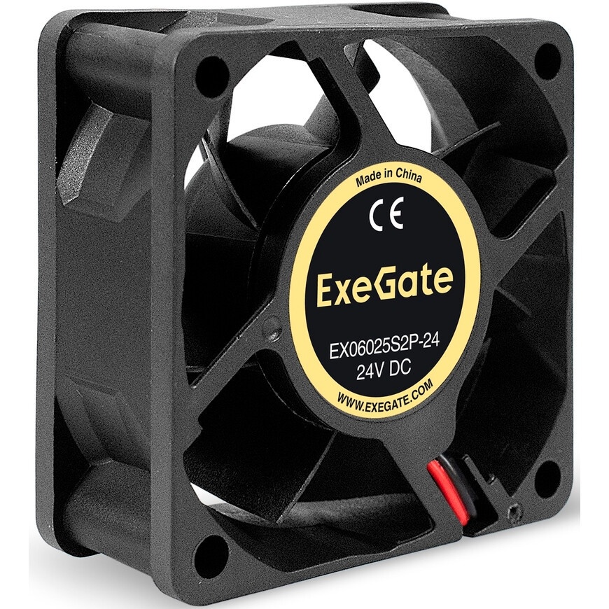 Вентилятор для корпуса ExeGate ExtraSilent ES06015S3P черный, 60 мм, 2500 об/мин, 17 дБ, 3 pin