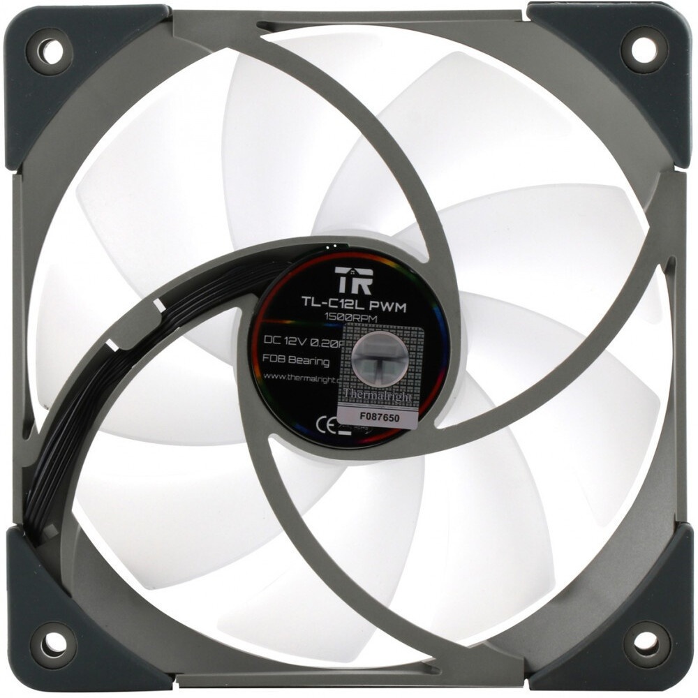 Вентилятор для корпуса Thermalright TL-C12S черный, 120 мм, 1500 об/мин, 25.6 дБ, 4 pin