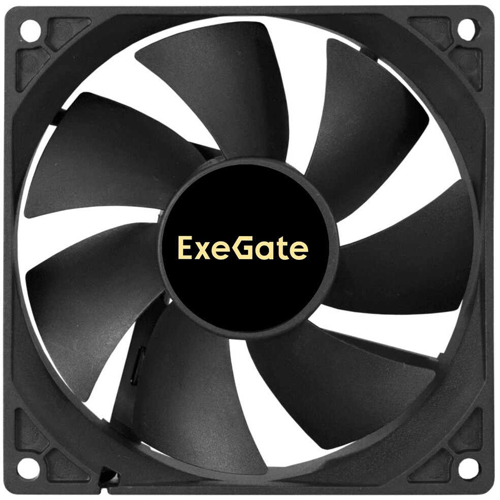 Вентилятор для корпуса ExeGate EX09238S3P-24 черный, 92 мм, 4500 об/мин, 48.3 дБ, 3 pin