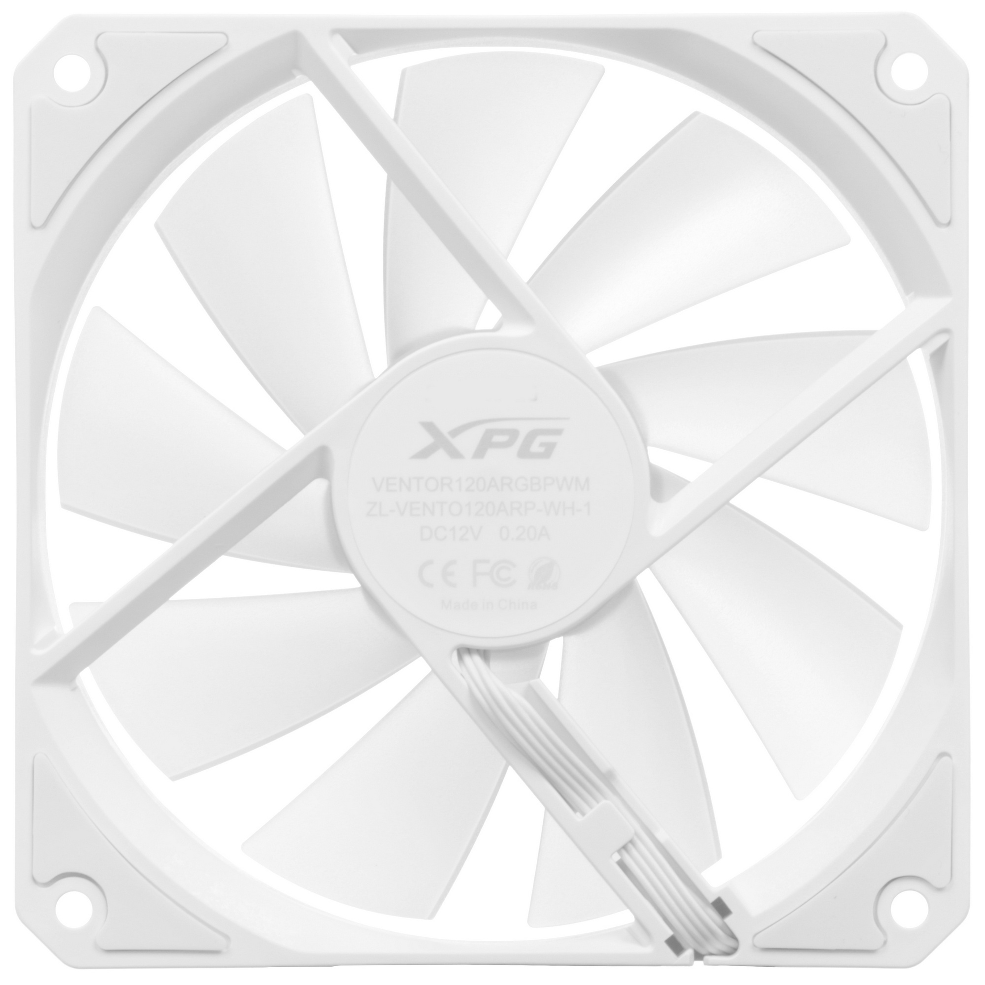 Вентилятор для корпуса ADATA XPG VENTO R 120 ARGB PWM белый, 120 мм, 1600 об/мин, 32 дБ, 4 pin