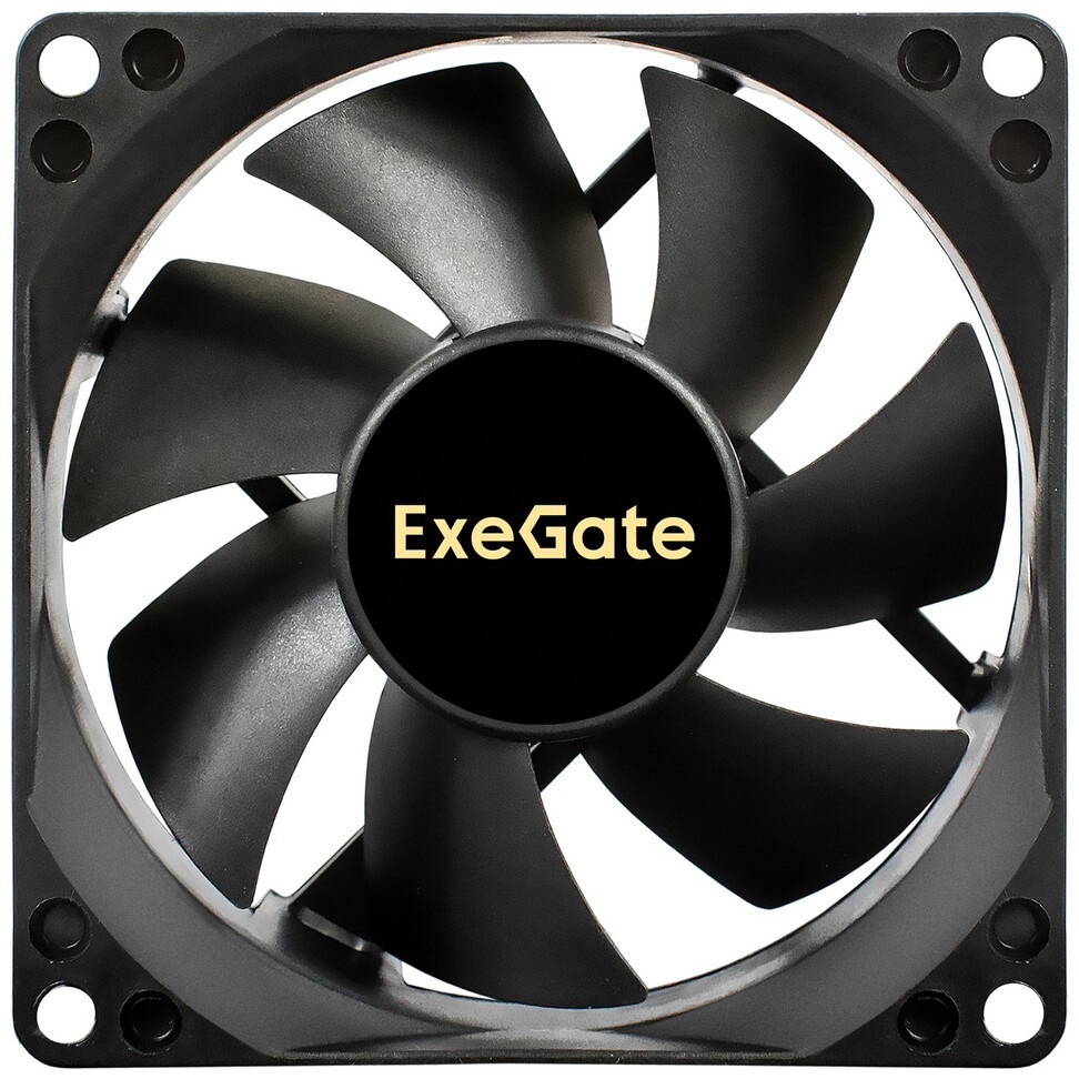 Вентилятор для корпуса ExeGate EX08015B3P-24 черный, 80 мм, 2550 об/мин, 30.5 дБ, 3 pin