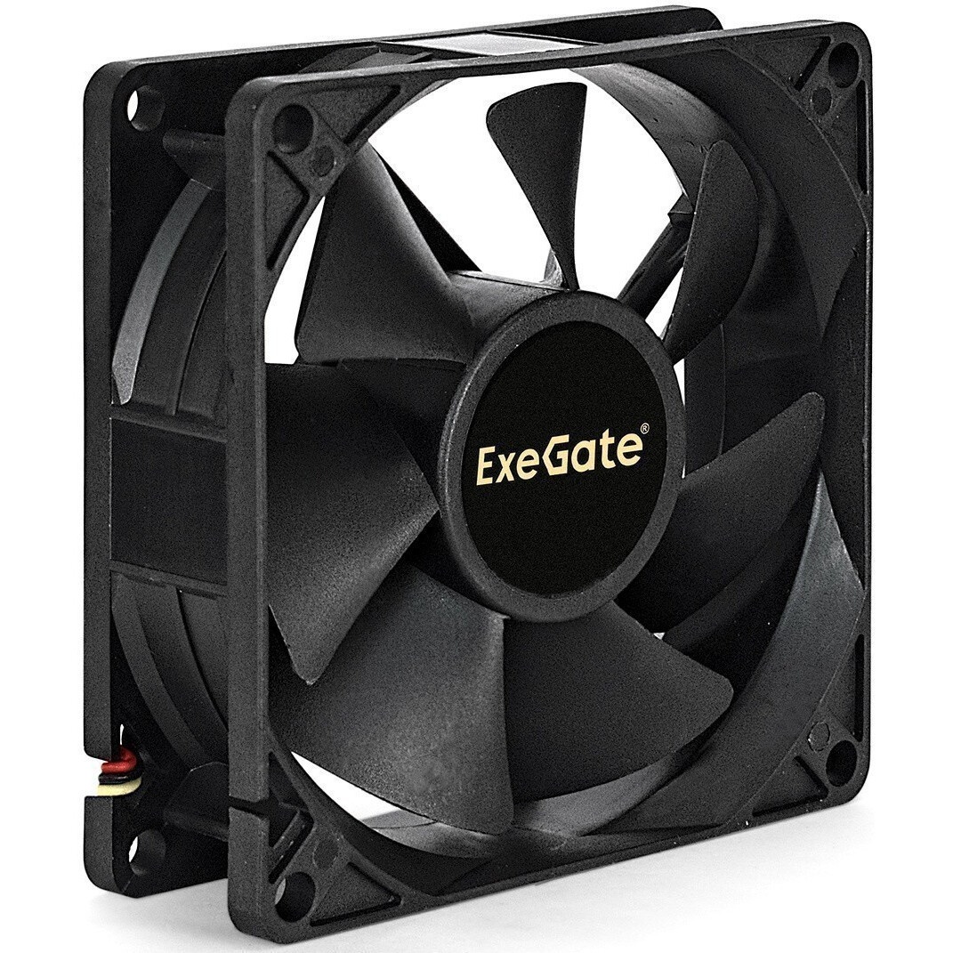 Вентилятор для корпуса ExeGate EX08015B3P-24 черный, 80 мм, 2550 об/мин, 30.5 дБ, 3 pin