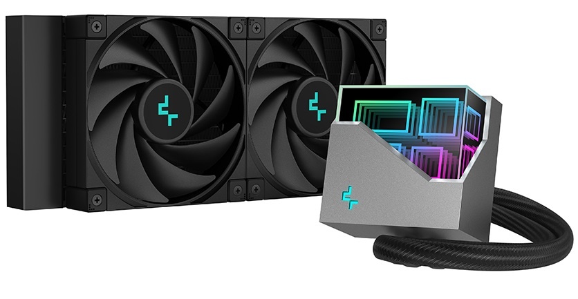Система жидкостного охлаждения DEEPCOOL LT520 черный, 120 мм, алюминий/медь, 2250 об/мин, 32.9 дБ, 3