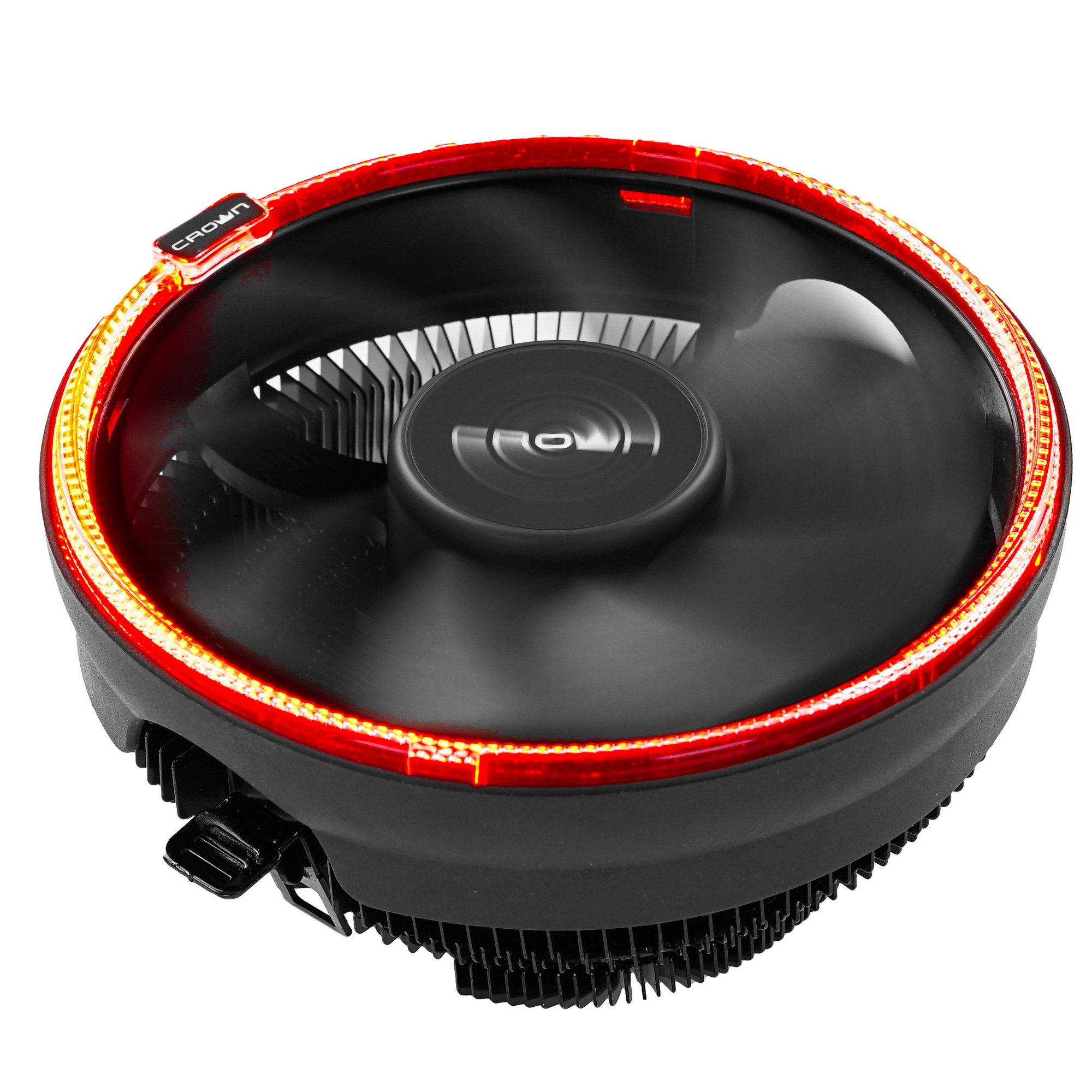 Кулер для процессора Crown CM-1150PWM RED v2 черный, 105 мм, алюминий, 1800 об/мин, 26.3 дБ, 4 pin,