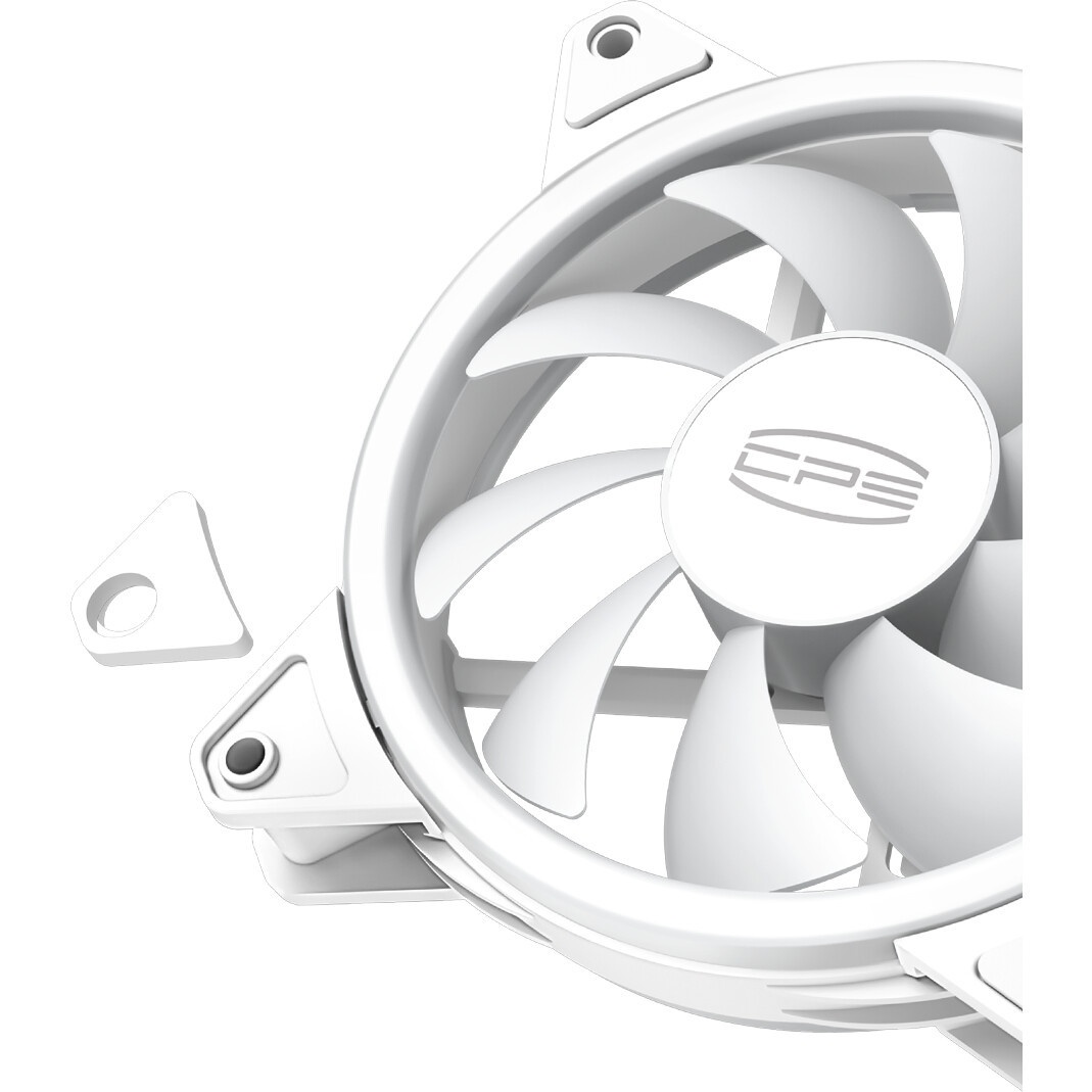 Вентилятор для корпуса PCCooler EF120 ARGB белый, 120 мм, 1500 об/мин, 25.7 дБ, 4 pin