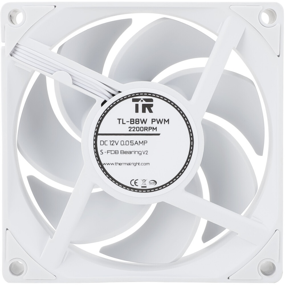 Вентилятор корпусный Thermaltight TL-8015 (80x80x15mm, 4-pin PWM, 28.4CFM, 23.3dBA, 2200RPM, Grey)