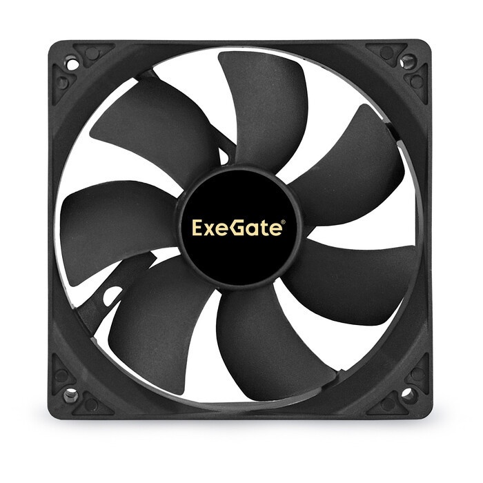 Вентилятор для корпуса ExeGate E12025H4P-PWM черный, 120 мм, 1500 об/мин, 24 дБ, 4 pin