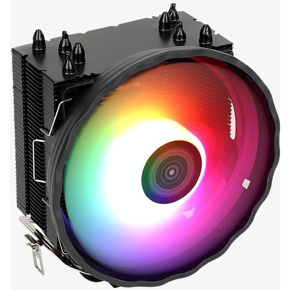 Кулер для процессора AeroCool / Formula Rave 4 ARGB черный, 120 мм, алюминий/медь, 1800 об/мин, 27 д