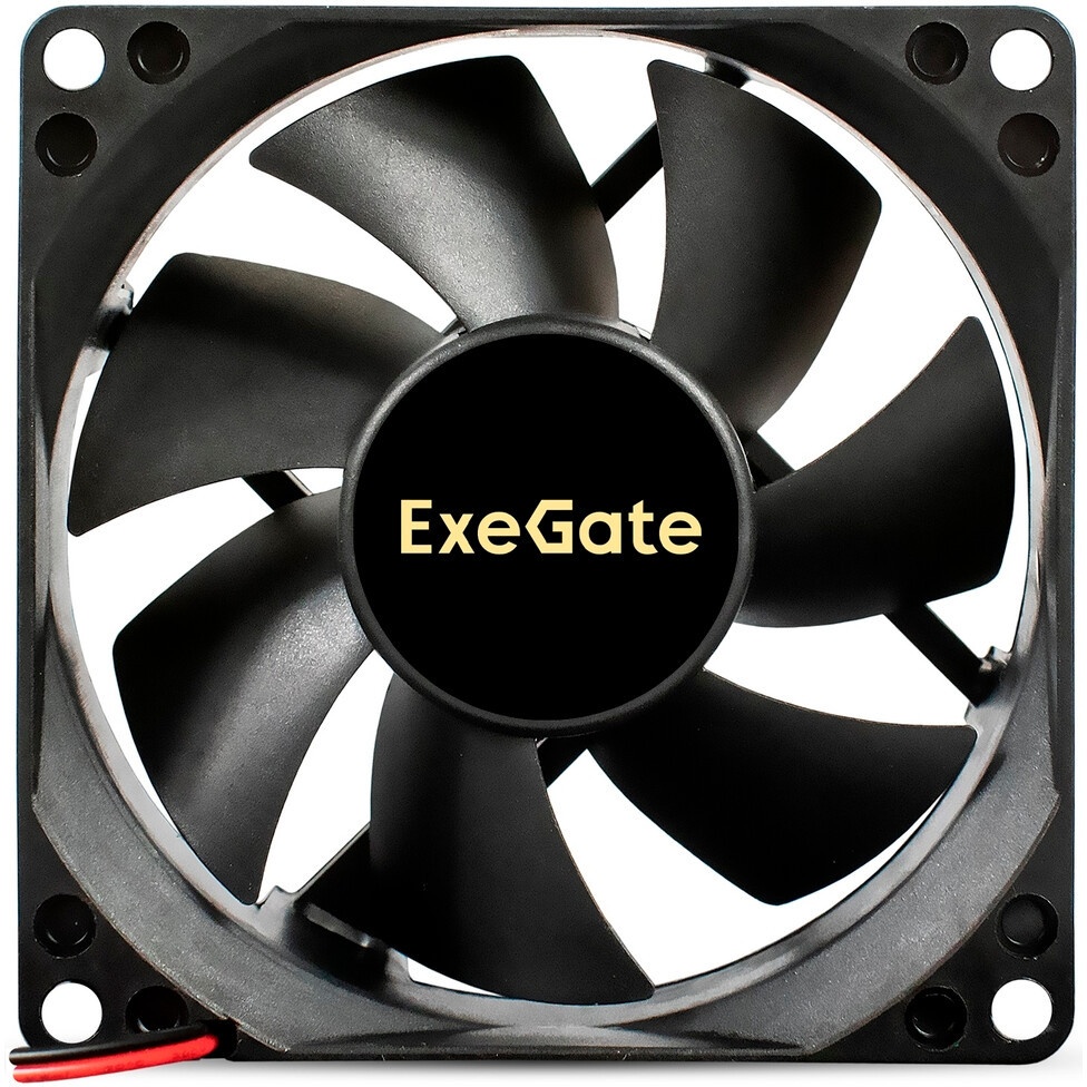 Вентилятор для корпуса ExeGate EX08025S3P черный, 80 мм, 2200 об/мин, 22.5 дБ, 3 pin