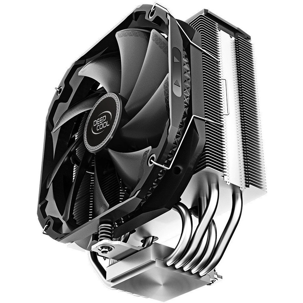 Кулер для процессора DEEPCOOL AS500 черный, 140 мм, алюминий/медь, 1200 об/мин, 26 дБ, 4 pin, 220 Вт