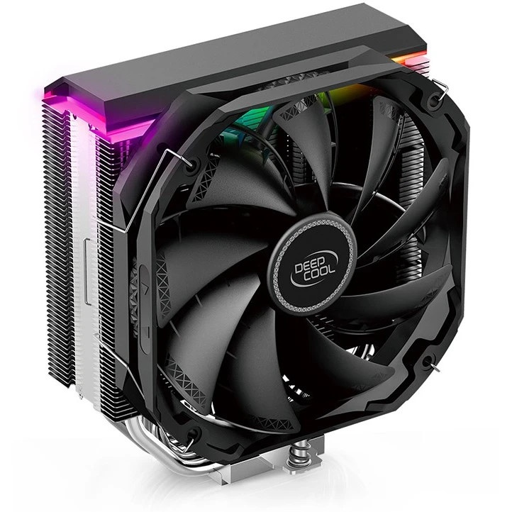 Кулер для процессора DEEPCOOL AS500 черный, 140 мм, алюминий/медь, 1200 об/мин, 26 дБ, 4 pin, 220 Вт
