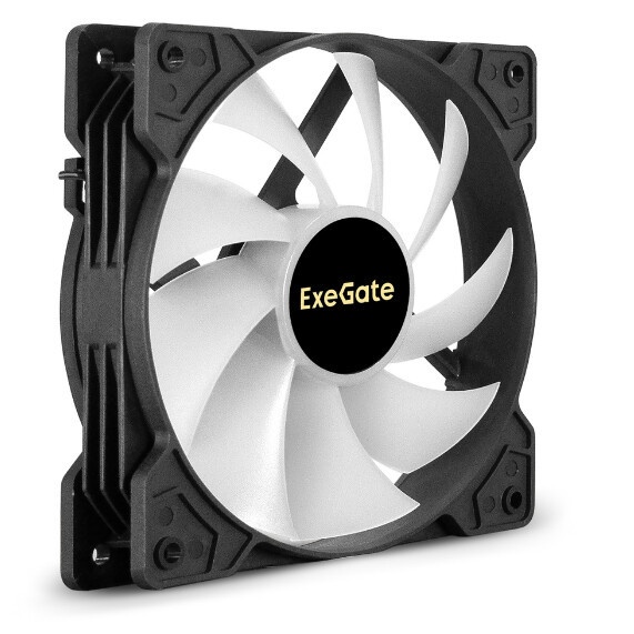 Вентилятор для корпуса ExeGate EX12025H3P4PMY-PWM.ARGB черный, 120 мм, 1800 об/мин, 26 дБ, 4 pin