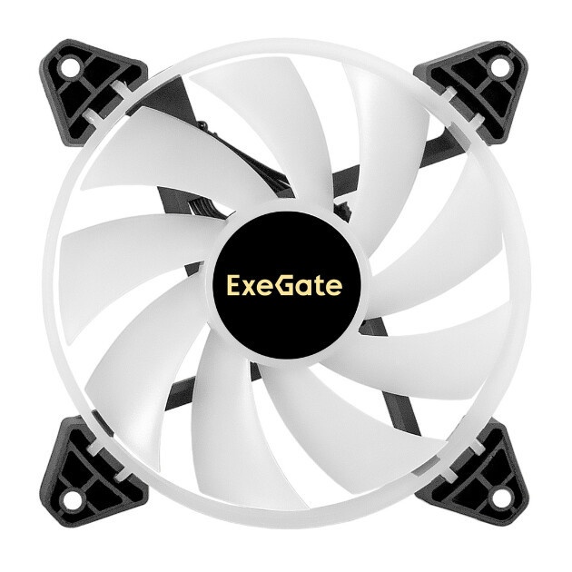 Вентилятор для корпуса ExeGate EX12025H3P4PMY-PWM.ARGB черный, 120 мм, 1800 об/мин, 26 дБ, 4 pin