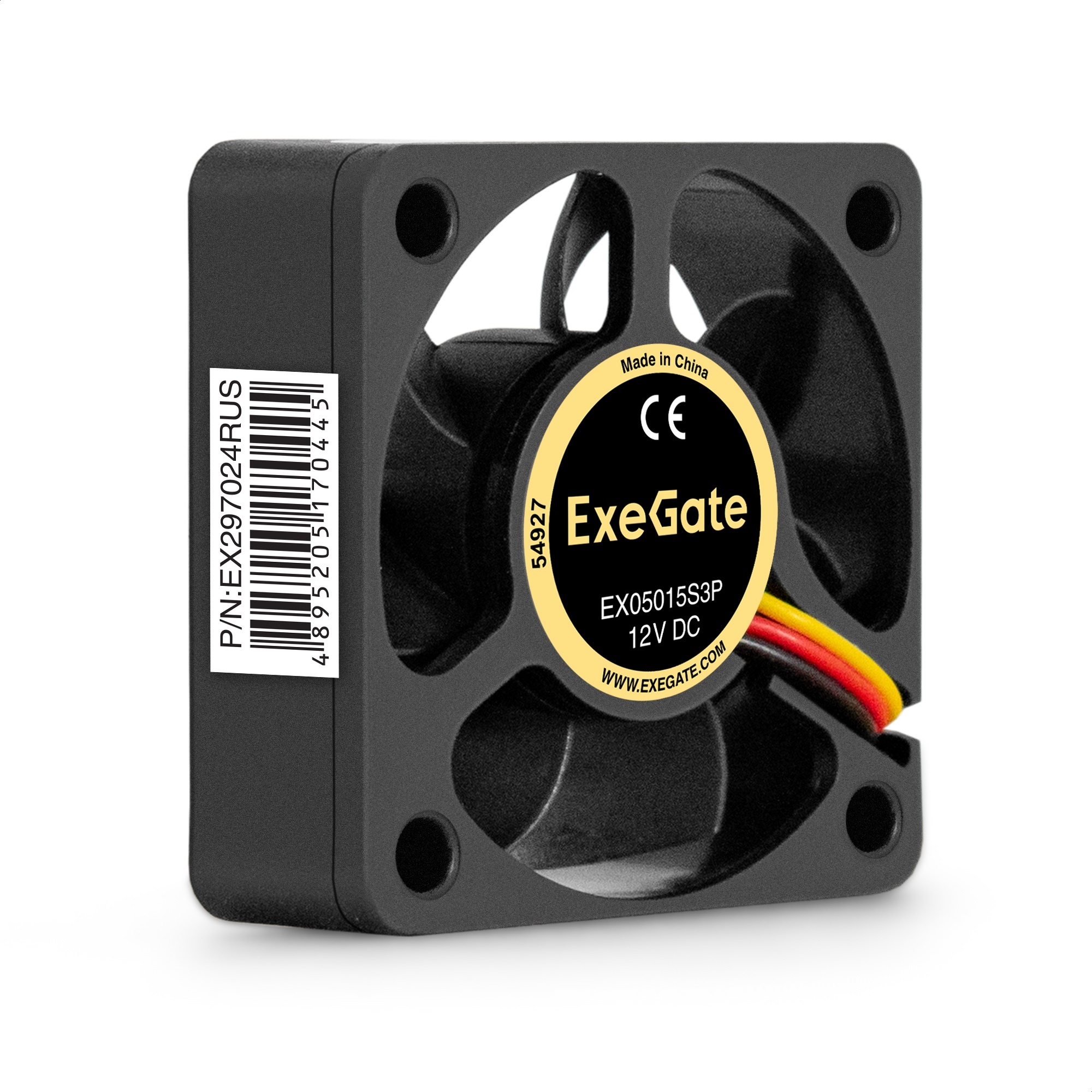 Вентилятор для корпуса ExeGate EX05015S3P черный, 50 мм, 5500 об/мин, 30 дБ, 3 pin