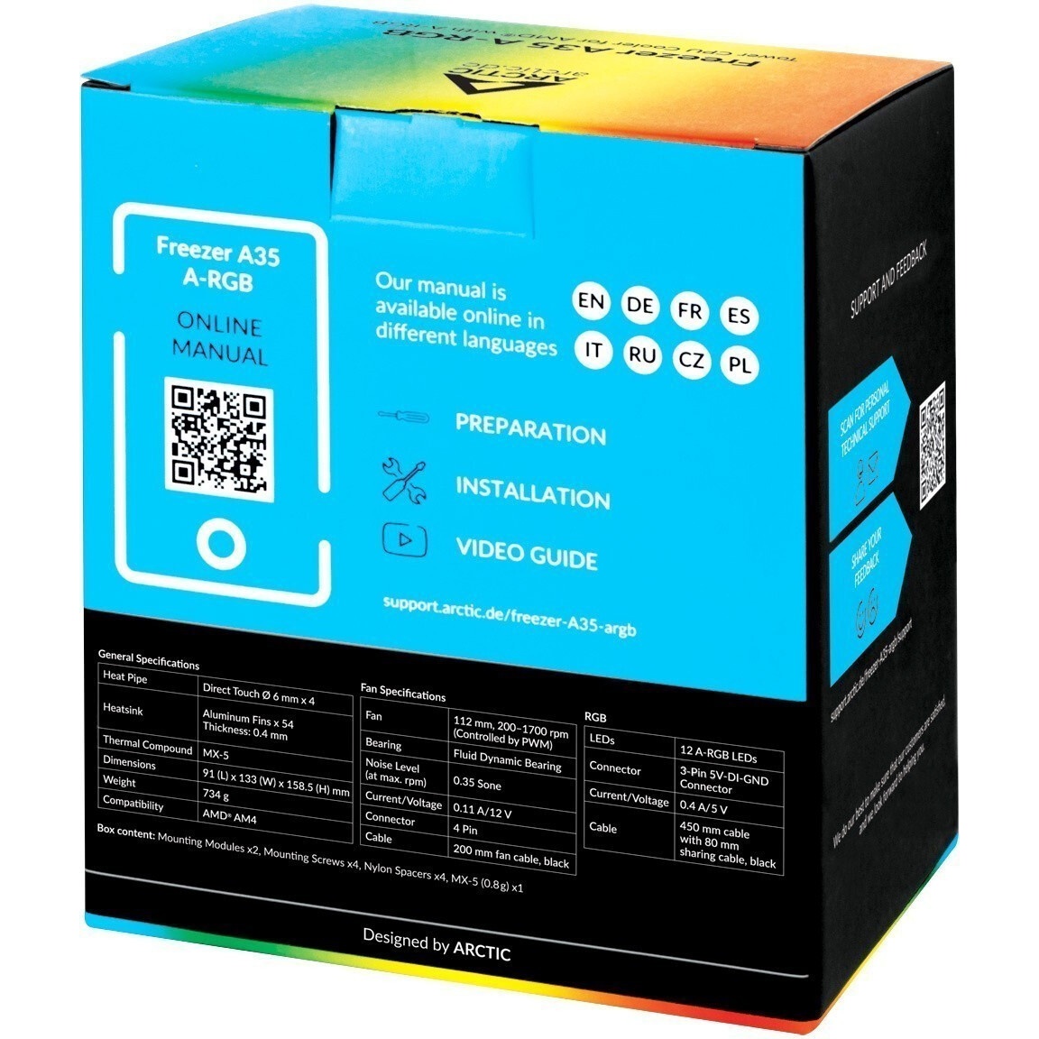 Кулер Arctic Cooling Freezer A35 ARGB AM4 (703468)