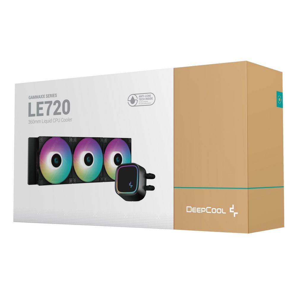 Система жидкостного охлаждения DEEPCOOL LE720 черный, 120 мм, алюминий/медь, 2250 об/мин, 32.9 дБ, 4