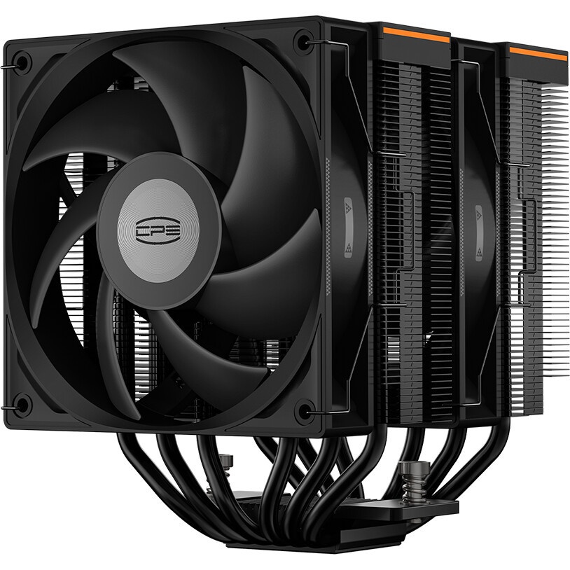Кулер для процессора/ PCCooler RT620 Digital BK (250W, 4-pin PWM, LED temp., 157mm, , 6x6mm, 2x120mm