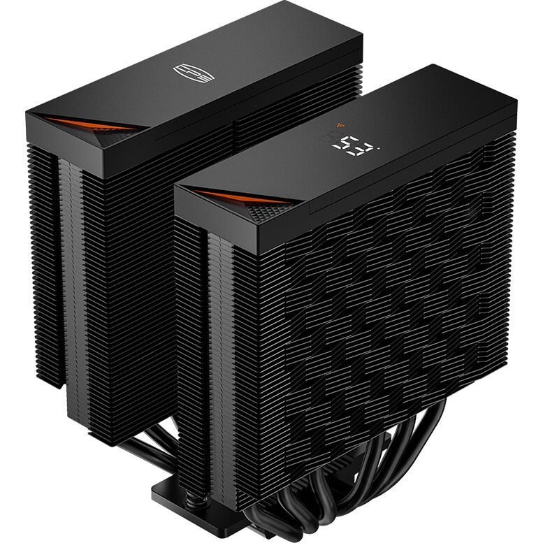 Кулер для процессора/ PCCooler RT620 Digital BK (250W, 4-pin PWM, LED temp., 157mm, , 6x6mm, 2x120mm