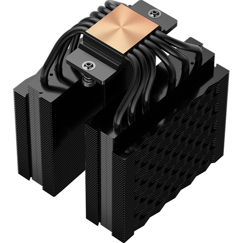 Кулер для процессора/ PCCooler RT620 Digital BK (250W, 4-pin PWM, LED temp., 157mm, , 6x6mm, 2x120mm