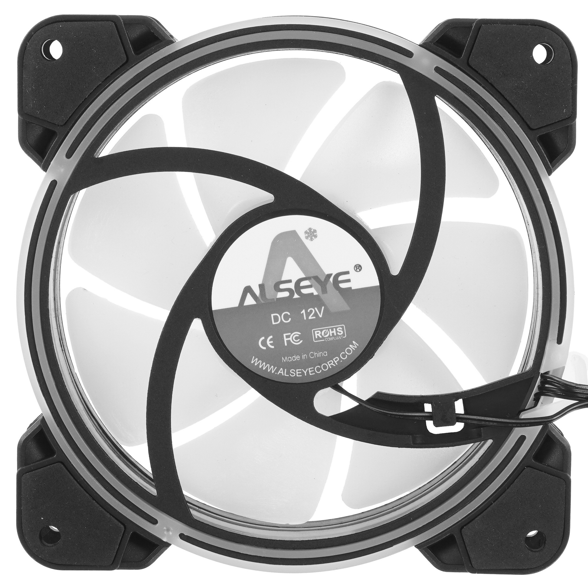 Вентилятор для корпуса Alseye Halo 4.0-B kit (3шт.) черный, 120 мм, 1300 об/мин, 24.8 дБ, 4 pin