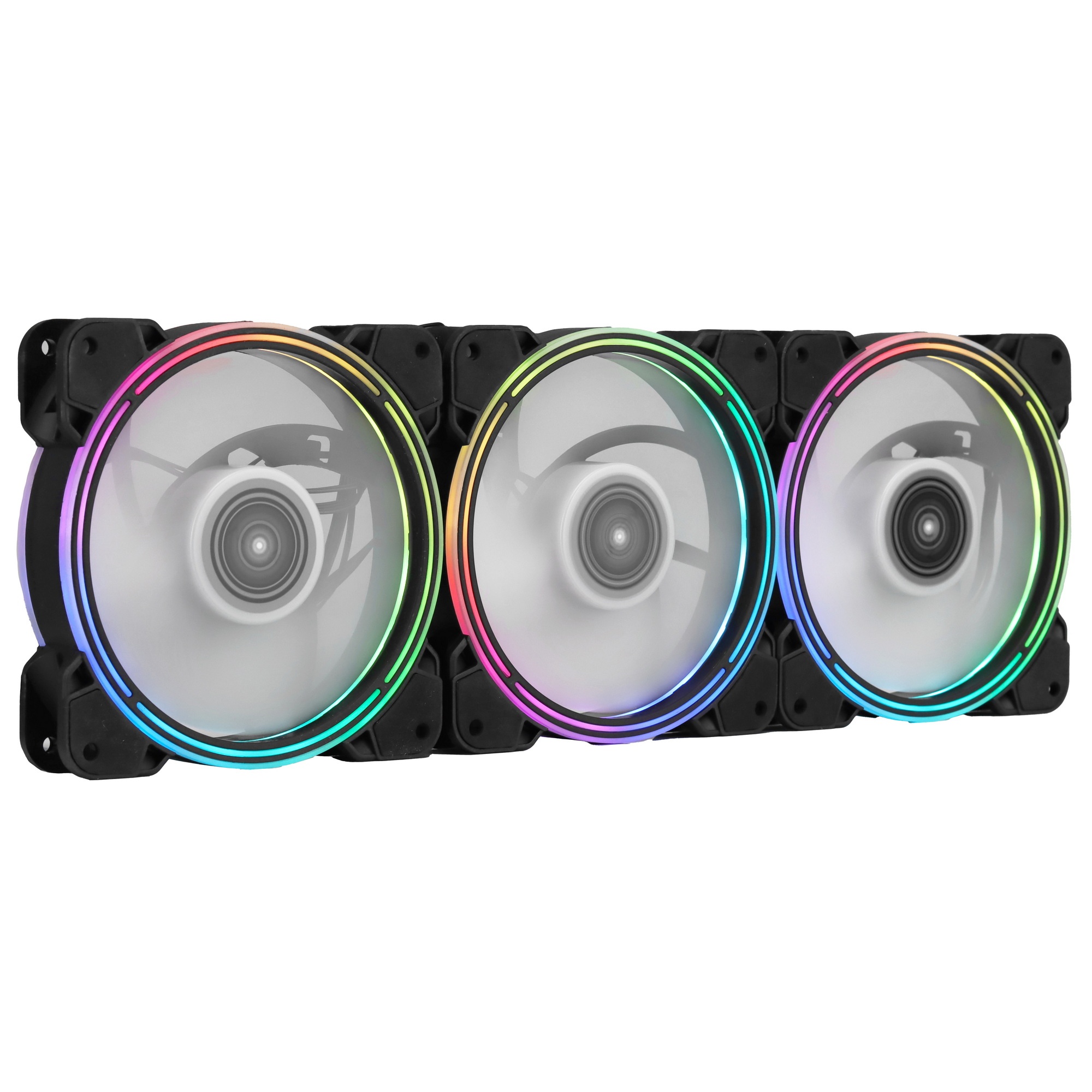 Вентилятор для корпуса Alseye Halo 4.0-B kit (3шт.) черный, 120 мм, 1300 об/мин, 24.8 дБ, 4 pin