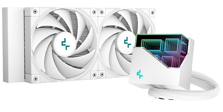 Система жидкостного охлаждения DEEPCOOL LT520 WH белый, 120 мм, алюминий/медь, 2250 об/мин, 32.9 дБ,