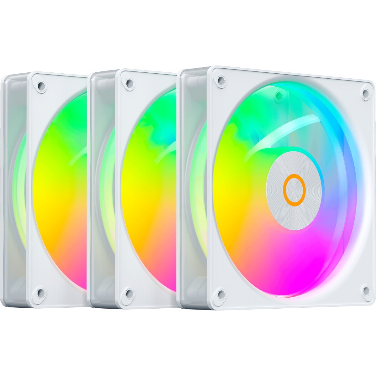 Вентилятор для корпуса Alseye Halo 4.0-W kit (3шт.) белый, 120 мм, 1300 об/мин, 24.8 дБ, 4 pin