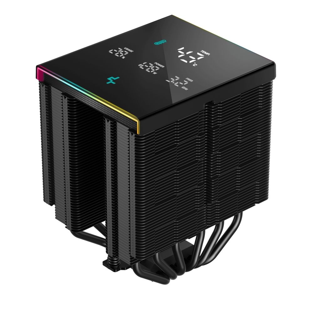 Кулер для процессора DEEPCOOL AK620 DIGITAL PRO черный, 120 мм, алюминий/медь, 1750 об/мин, 25 дБ, 4