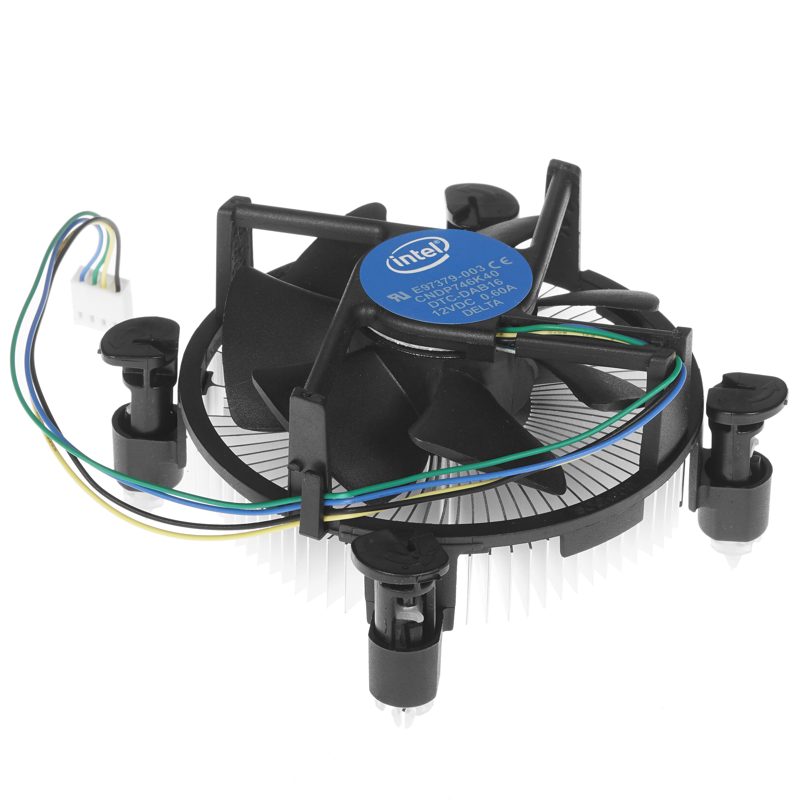 Кулер Intel E97379  серебристый/черный 90мм алюминий 2500rpm 27db 4-pin 73W 58мм