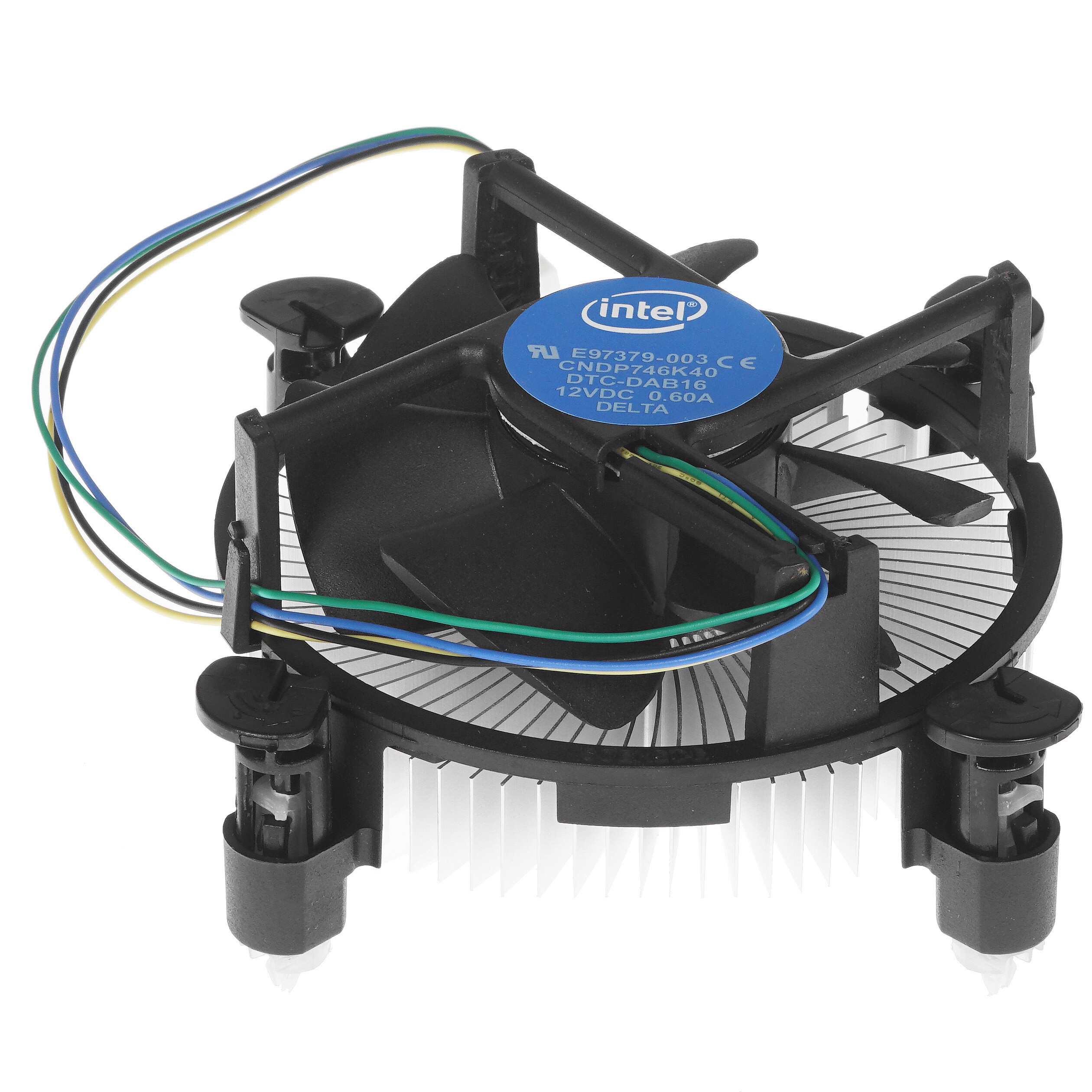 Кулер Intel E97379  серебристый/черный 90мм алюминий 2500rpm 27db 4-pin 73W 58мм