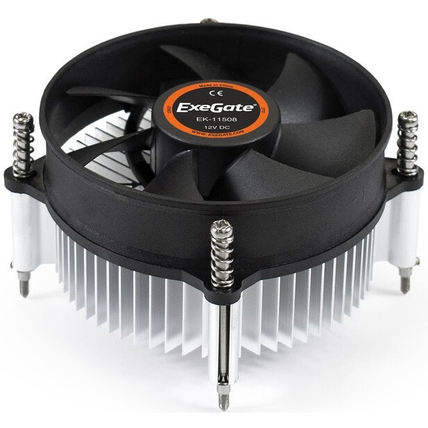 Кулер для процессора ExeGate Wizard EE91-Cu.BLUE бронзовый, 90 мм, алюминий/медь, 2200 об/мин, 22 дБ