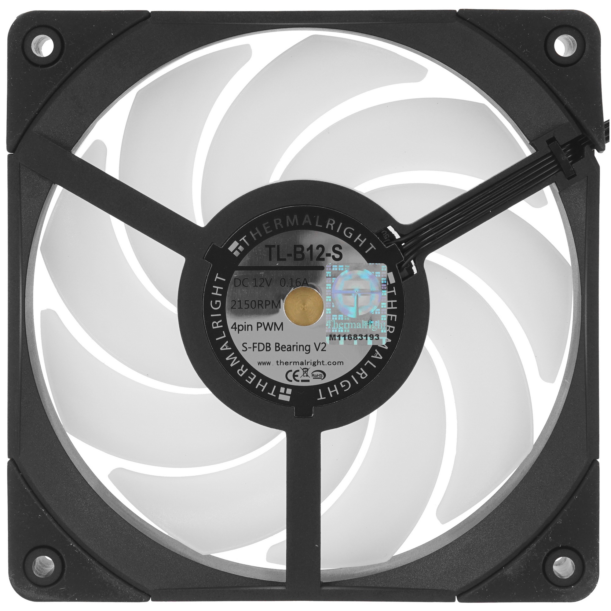 Вентилятор Thermalright TL-B12-S ARGB черный 4-pin 28.1dB 205gr Ret
