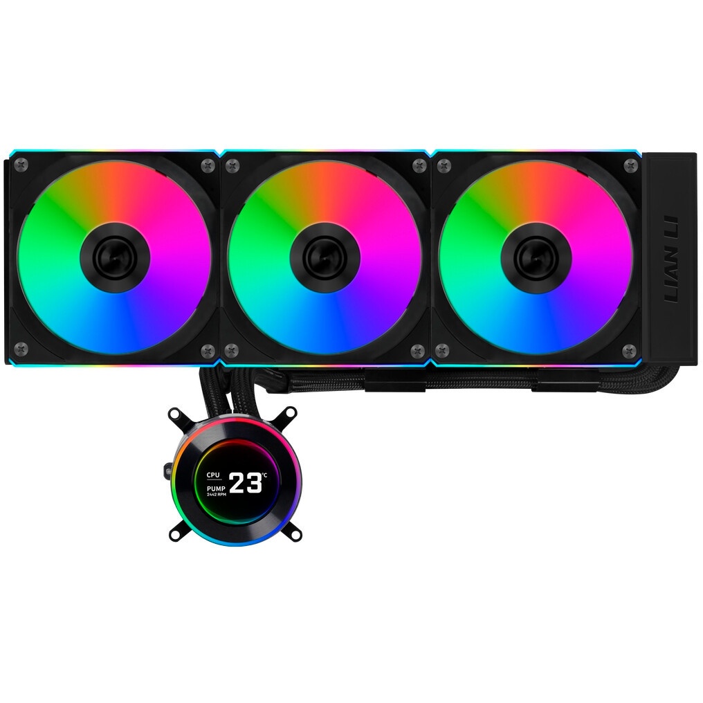 Система водяного охлаждения Lian Li G89.GA2P36B.R1 GA II Trinity Perfomance 360 Black (GA2P36B) / 3x