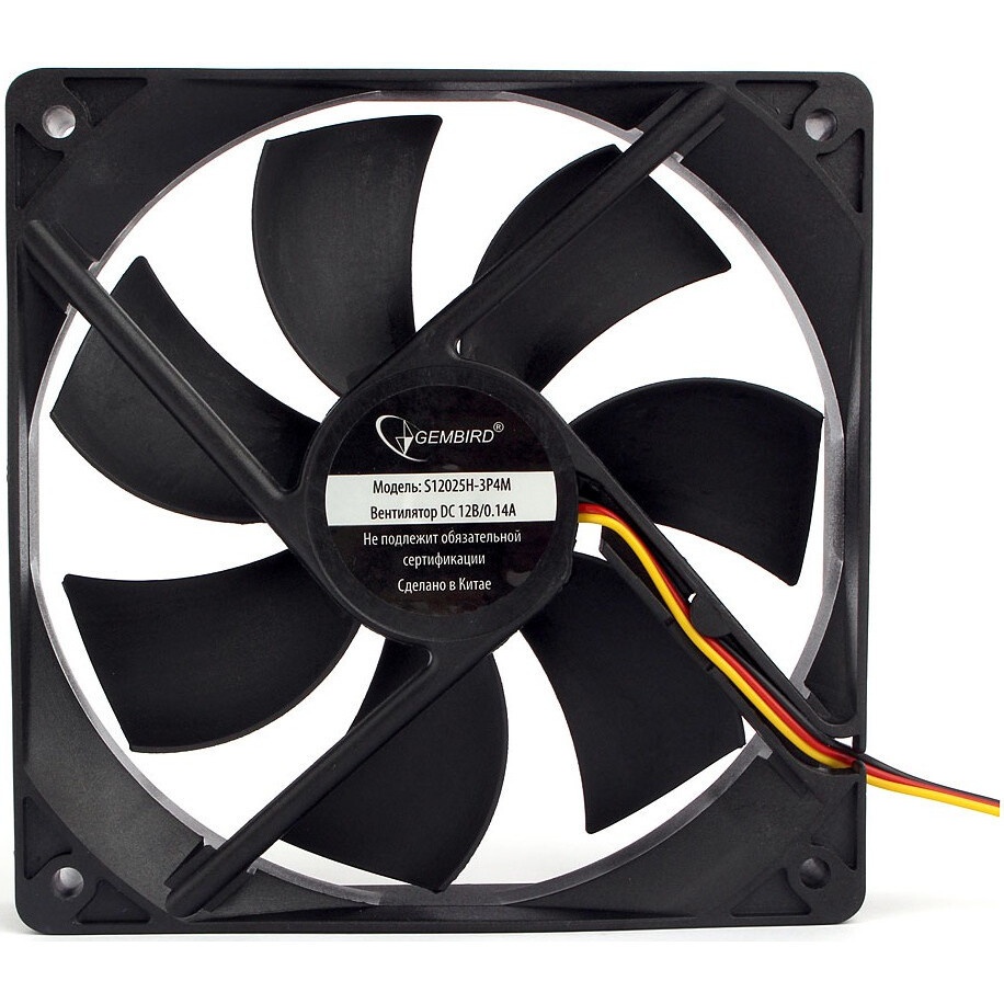 Вентилятор для корпуса AeroCool / Formula Motion 12 Plus черный, 120 мм, 1200 об/мин, 22.1 дБ, 3 pin