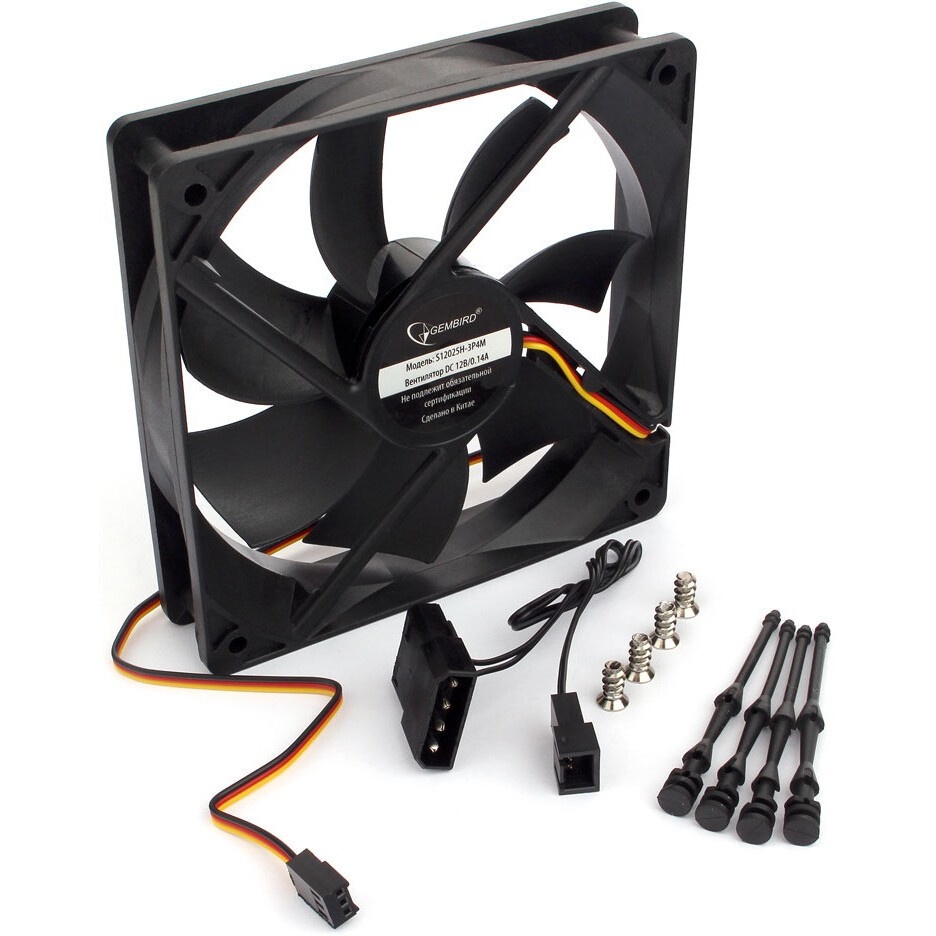 Вентилятор для корпуса AeroCool / Formula Motion 12 Plus черный, 120 мм, 1200 об/мин, 22.1 дБ, 3 pin