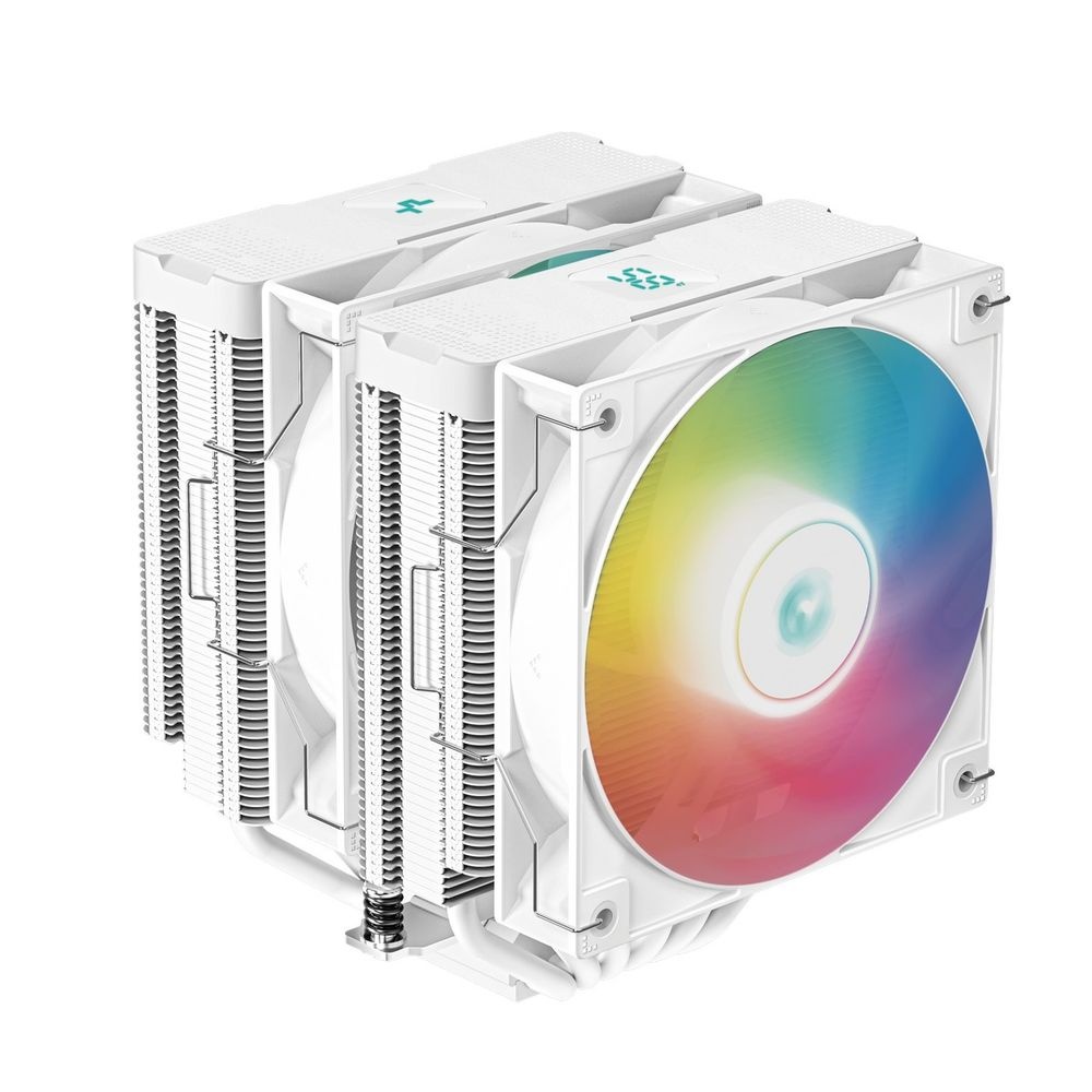 Кулер для процессора DEEPCOOL AG620 DIGITAL WH ARGB белый, 120 мм, алюминий/медь, 1950 об/мин, 29.4
