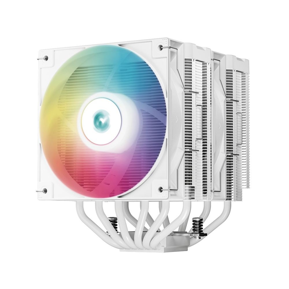 Кулер для процессора DEEPCOOL AG620 DIGITAL WH ARGB белый, 120 мм, алюминий/медь, 1950 об/мин, 29.4