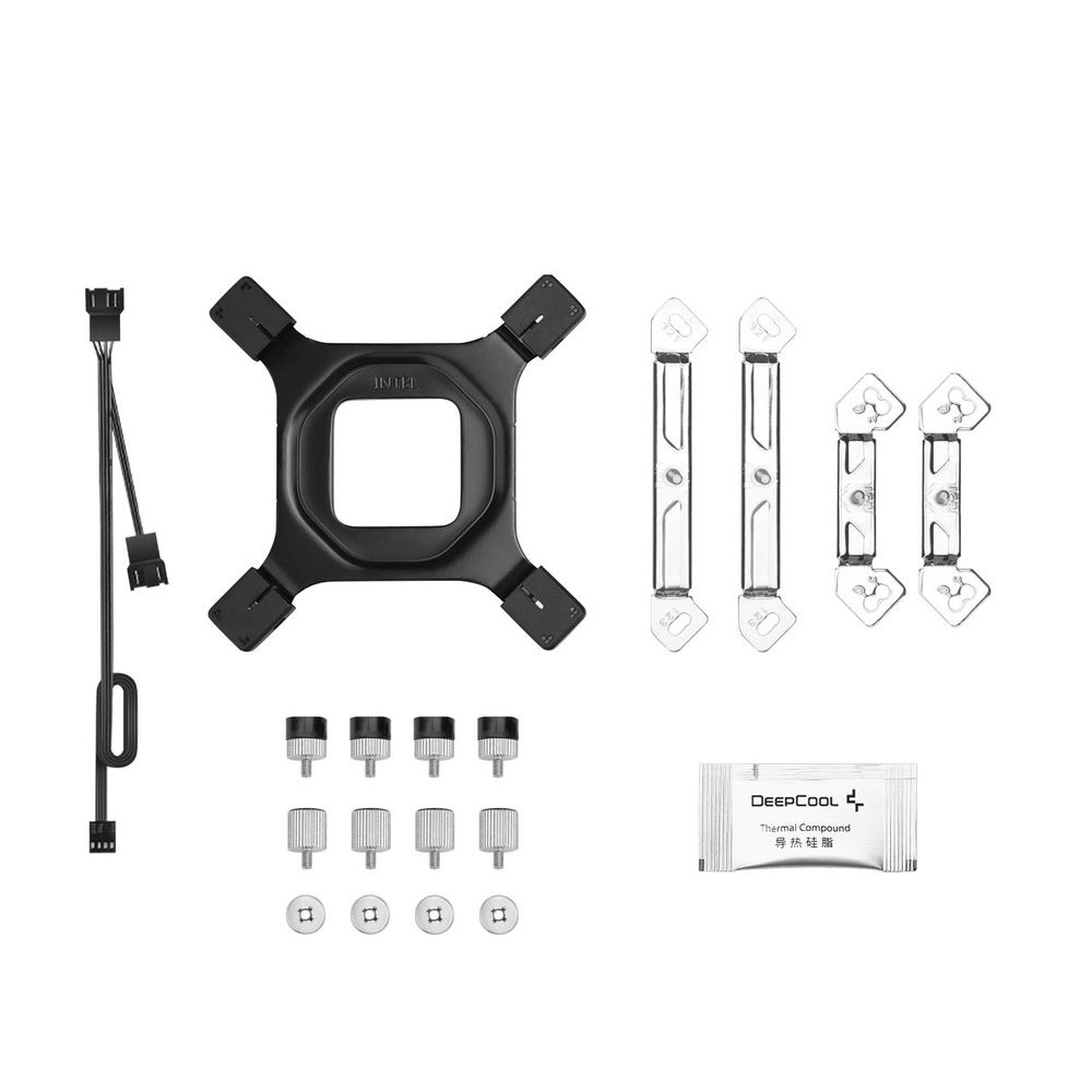 Кулер для процессора DEEPCOOL AG620 DIGITAL WH ARGB белый, 120 мм, алюминий/медь, 1950 об/мин, 29.4