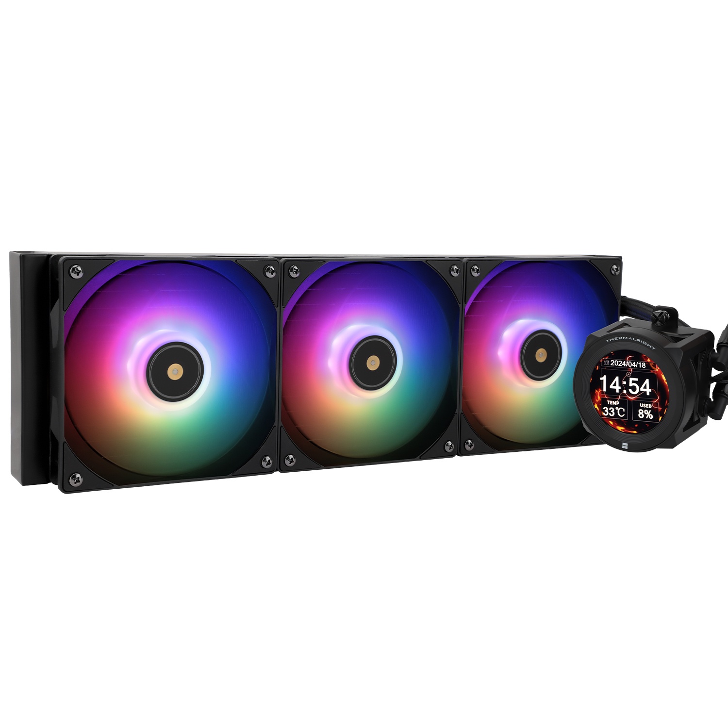 Система водяного охлаждения Thermalright Core Vision 360 ARGB Soc-AM5/AM4/1200/1700/1851 черный 4-pi
